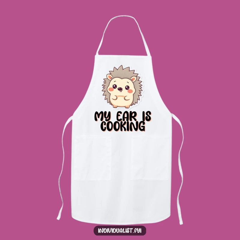 Funny Hedgehog Ear Apron - Kitchen Friend Humor Chef Wear
