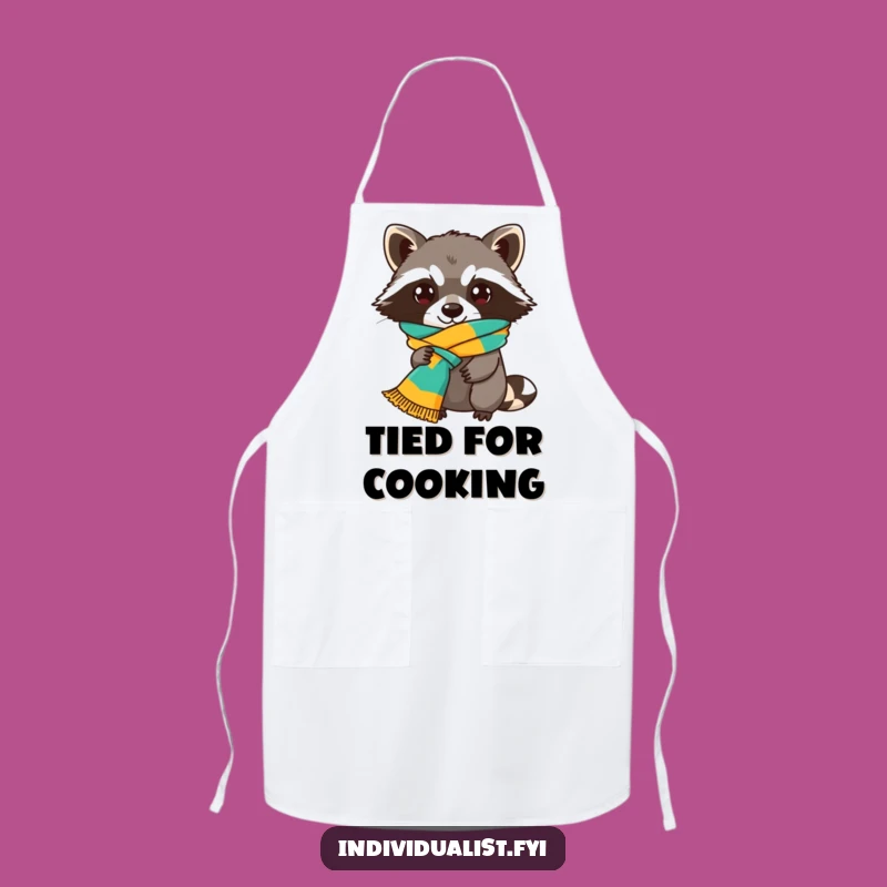 Funny Raccoon Scarf Apron - Kitchen Bandit Fashion Humor Wear