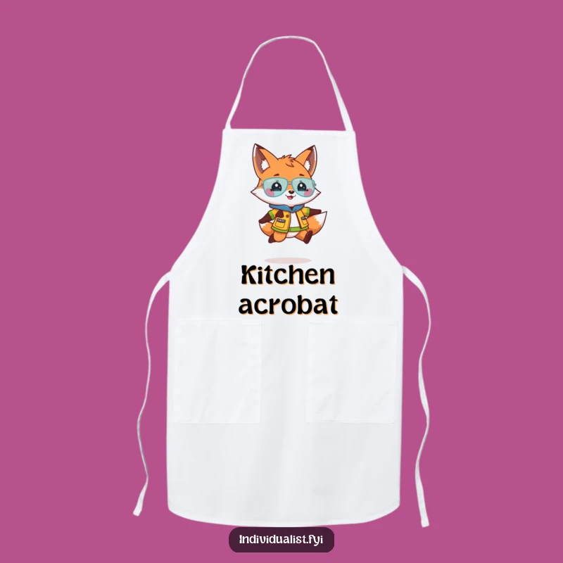 Funny Fox Jump Apron: Playful Kitchen Wear for the Energetic and Joyful Cook