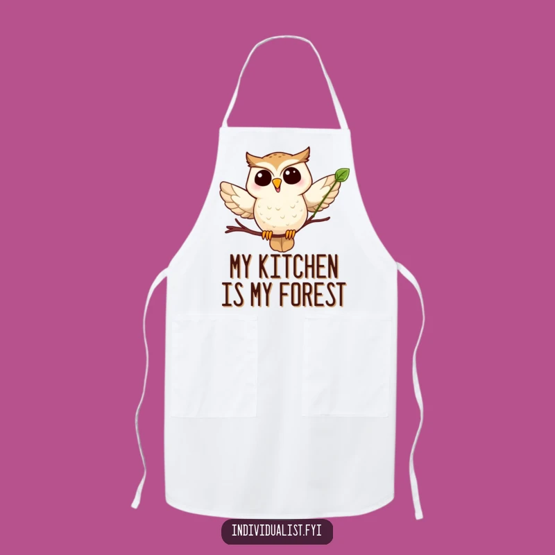 Funny Owl Leaf Apron: Cook Up Some Laughter in the Kitchen with this Hilarious Design
