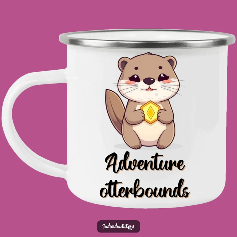 Funny Otter Amulet Camping Mug: Adventure Fuelled by Magic and Humor