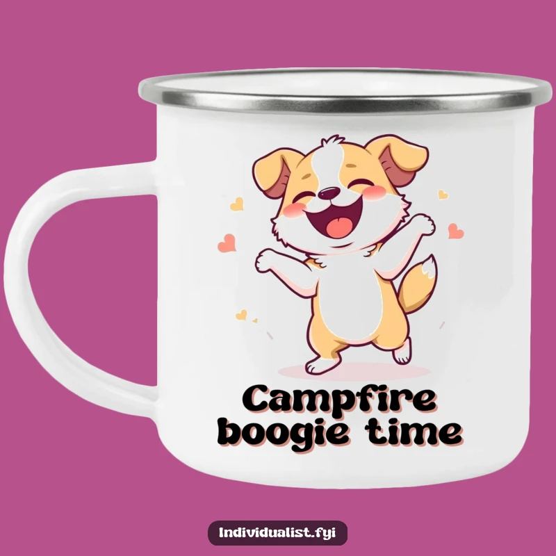 Funny Giggling Dog Camping Mug - Joyful Outdoor Gift, Great Funny Gift