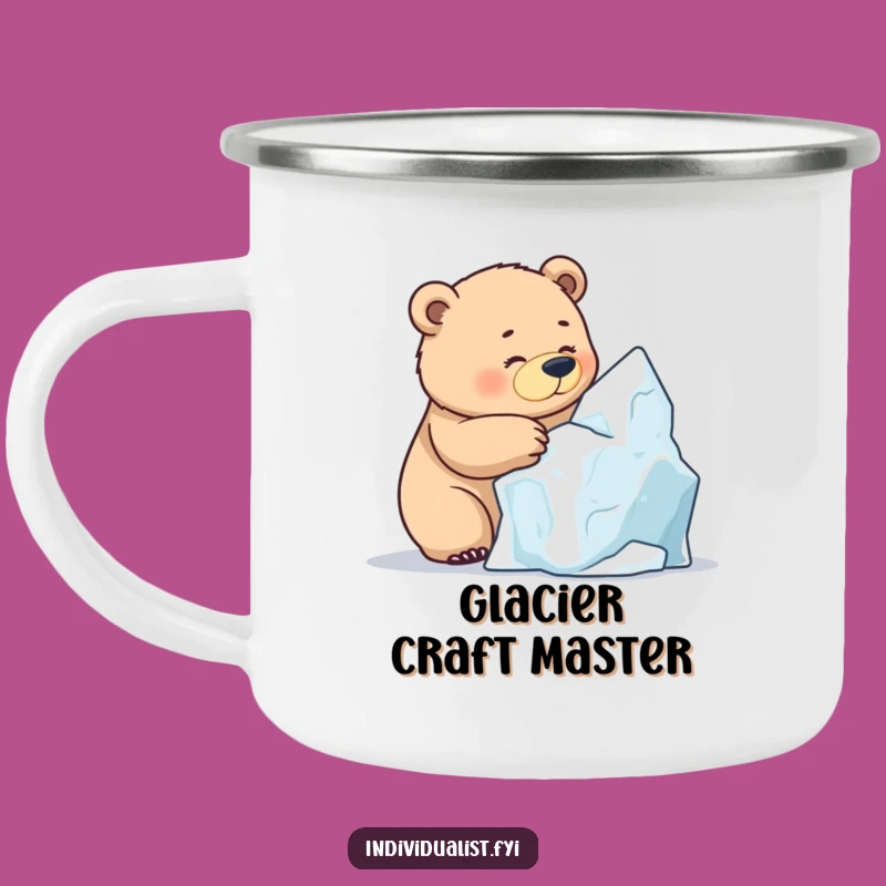Funny Bear Ice Sculpting Camping Mug: Hilarious Gift for Outdoorsy Artists