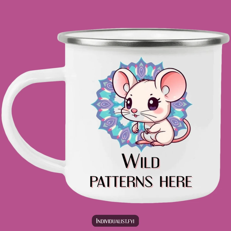 Durable Funny Kawaii Mouse Kaleidoscope Camping Mug - Adventure Awaits