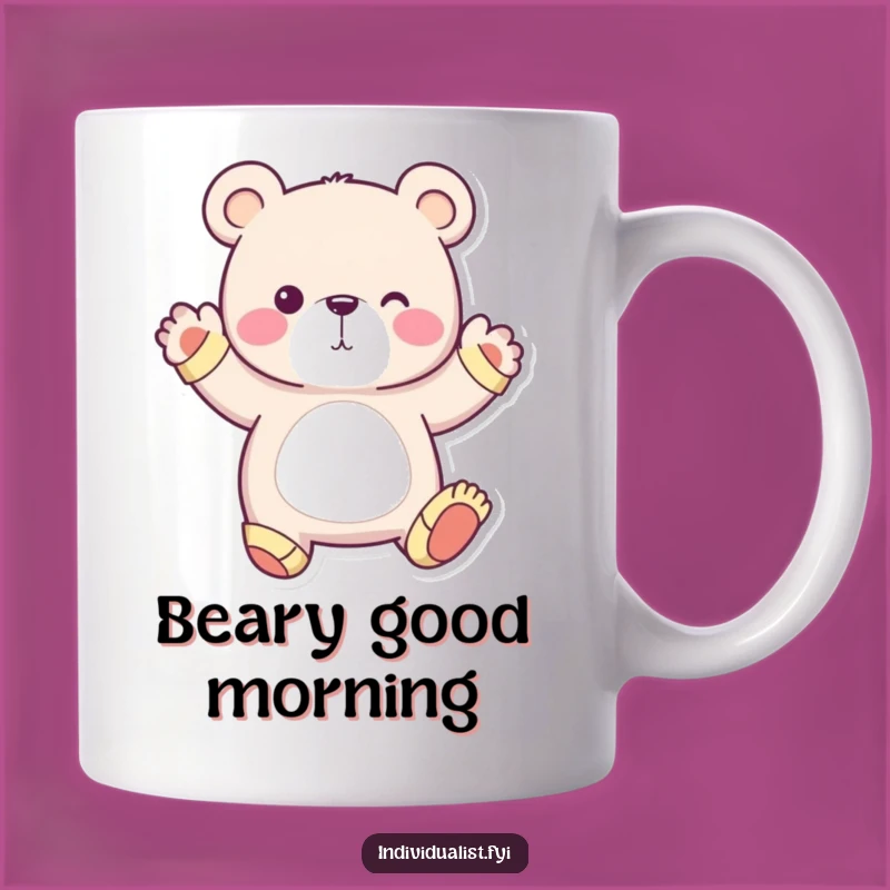 Funny Bear Mismatch Mug Gift - Whimsical Character, Quirky Sock Humor, Unique Present