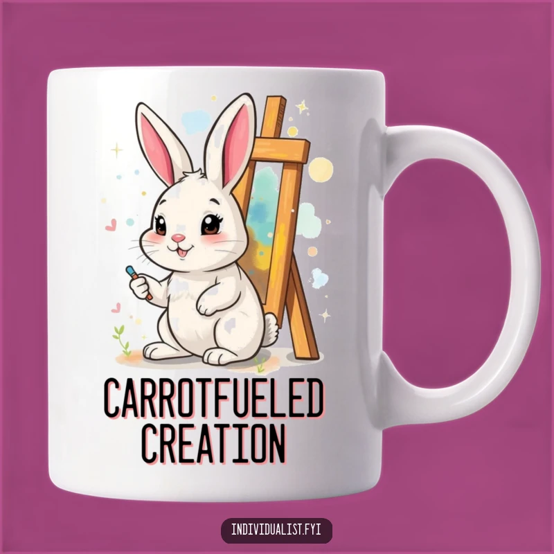 Funny Rabbit Art Mug: Creative and Hilarious Gift for Artistic Souls and Bunny Lovers