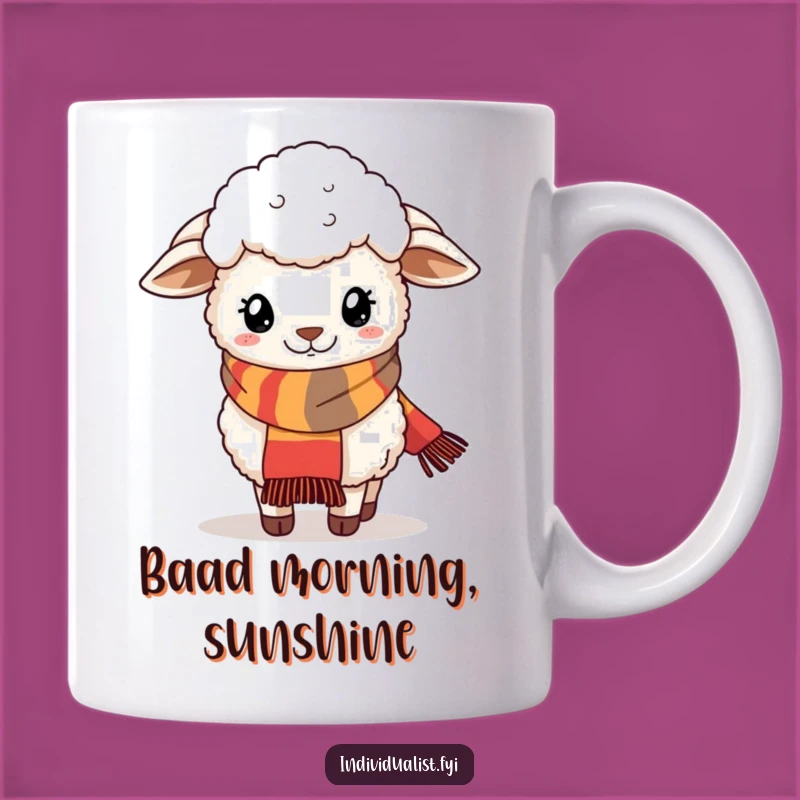 Funny Sheep Scarf Mug: Fashionable Fun for Cozy Mornings