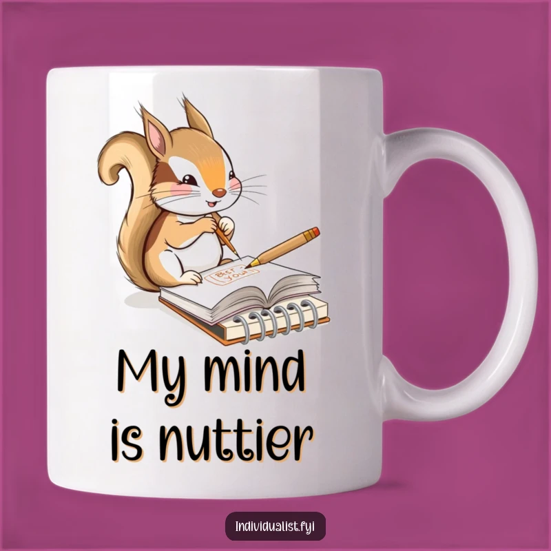 Funny Squirrel Artist Mug: Creative Squirrel Sketching a Funny Design a Perfect Gift