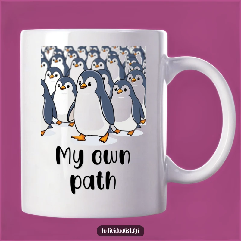 Funny Kawaii Penguin Stand Out Mug - Embrace Your Unique Journey