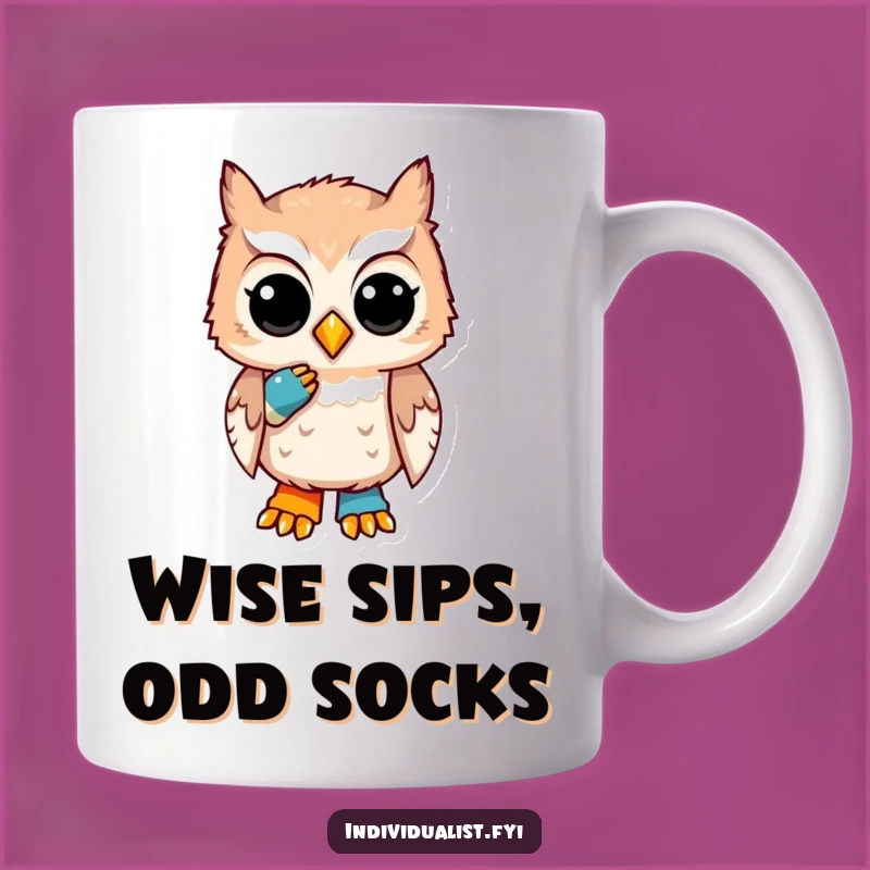 Funny Owl Sock Mug: Quirky and Hilarious Gift for the Thoughtful and Uniquely Expressive