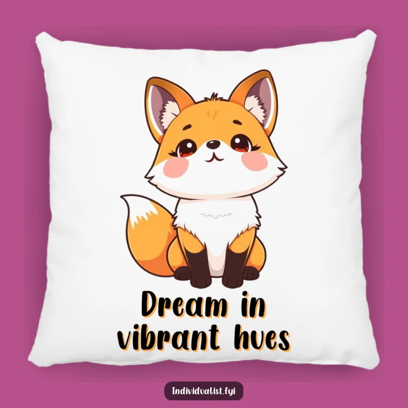 Cozy Funny Kaleidoscope Fox Pillow: Artistic Comfort Gift
