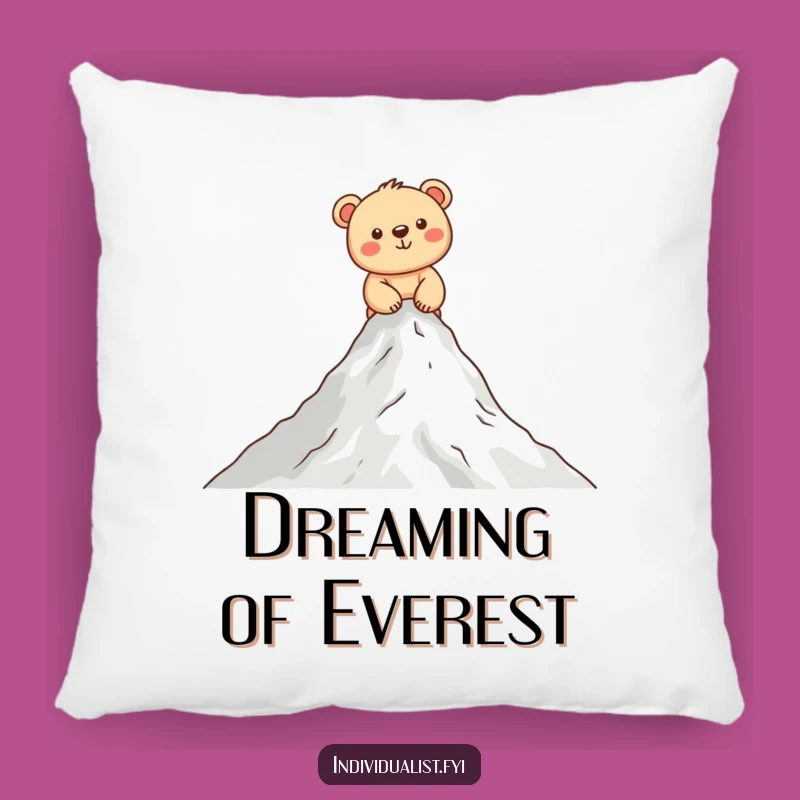 Funny Bear Cub Pillow: Cozy Summit Snuggles, A Cheerful and Funny Gift