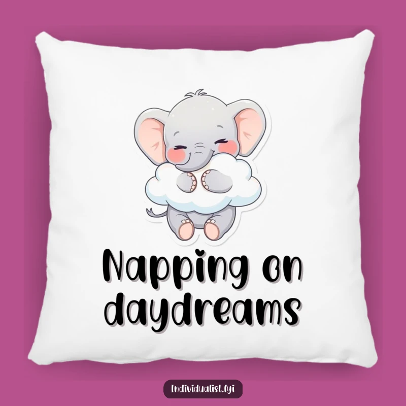 Funny Elephant Pillow: Soft Pillow with Playful Elephant, Cozy Accent Gift