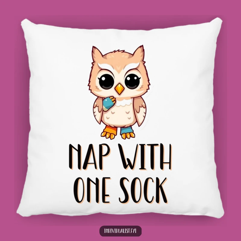 Funny Owl Sock Pillow: Cozy and Quirky Accent for a Thoughtful and Relaxing Space