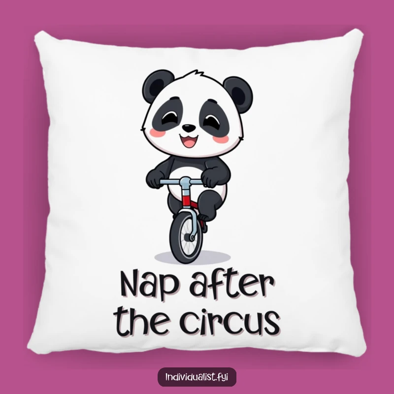 Funny Panda Unicycle Pillow: Cozy Up with this Hilarious Animal Companion
