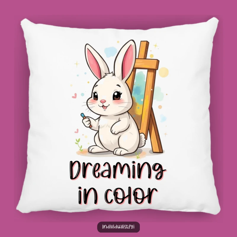 Funny Rabbit Art Pillow: Cozy and Creative Accent for an Inspiring and Whimsical Home