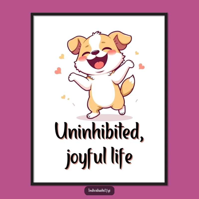 Funny Giggling Dog Digital Art - Joyful Instant Download, Perfect Funny Gift