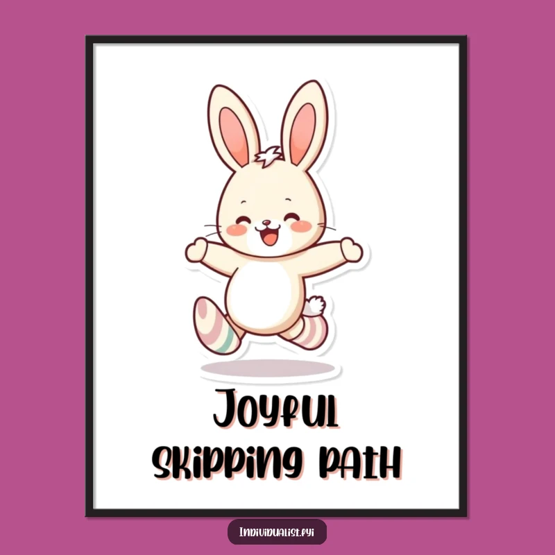 Funny Rabbit Mismatched Socks Digital Art: Instant Joyful Hare Download, Perfect Funny Gift