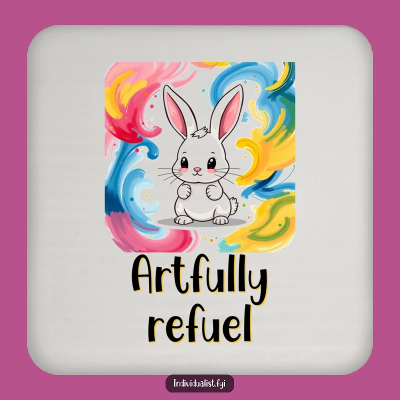 Funny Bunny Artist Coasters: Protect Surfaces with Artful Style