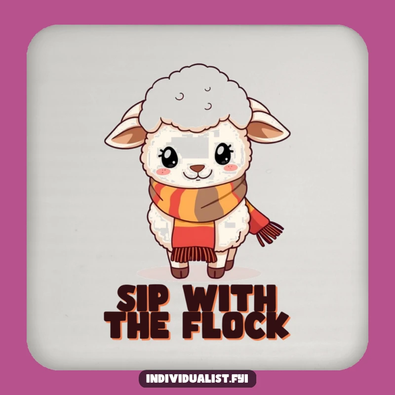 Funny Sheep Scarf Coaster: Add Quirky Style to Your Table
