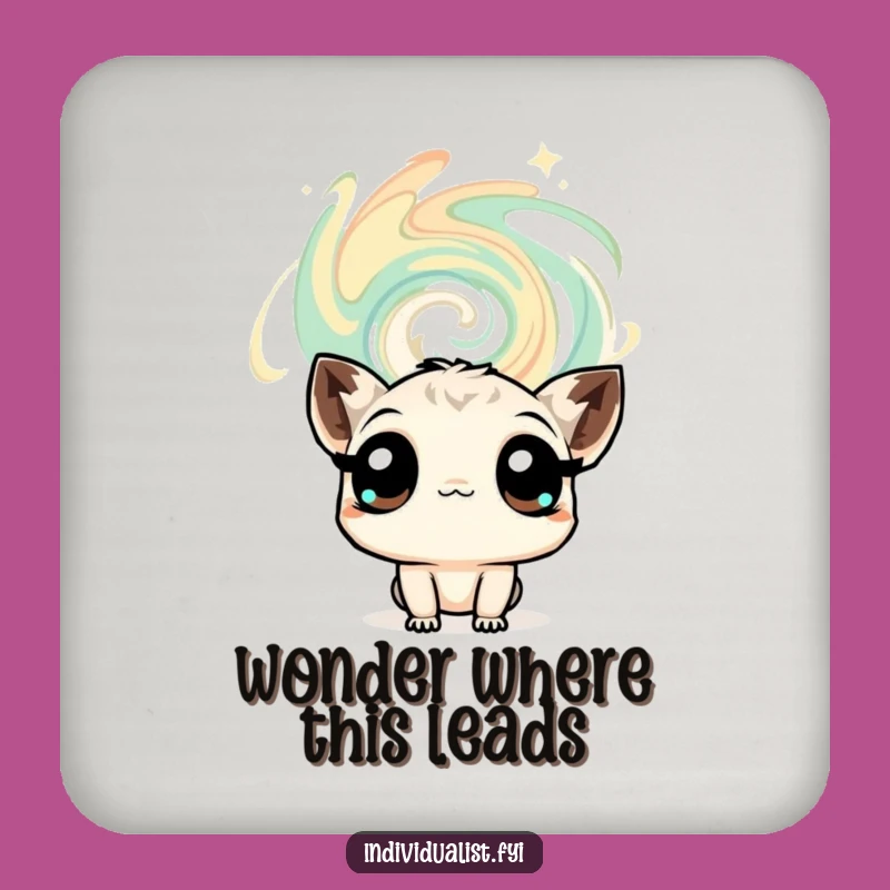 Funny Curious Creature Coasters: Set of Wonder Design, Unique Funny Gift for Tables!