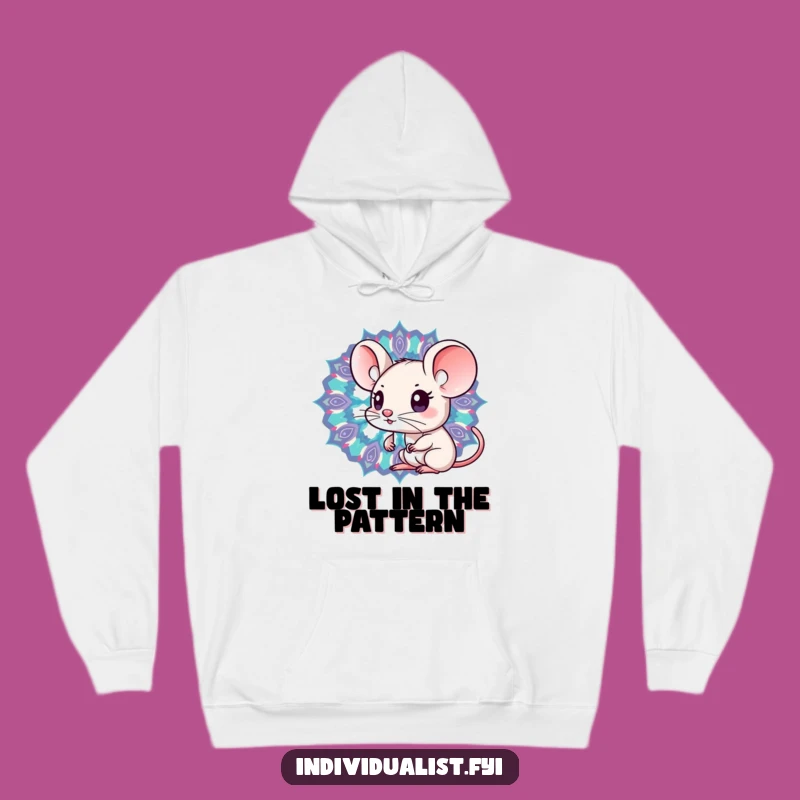 Cozy Funny Kawaii Mouse Kaleidoscope Hoodie - Warmth Meets Whimsy