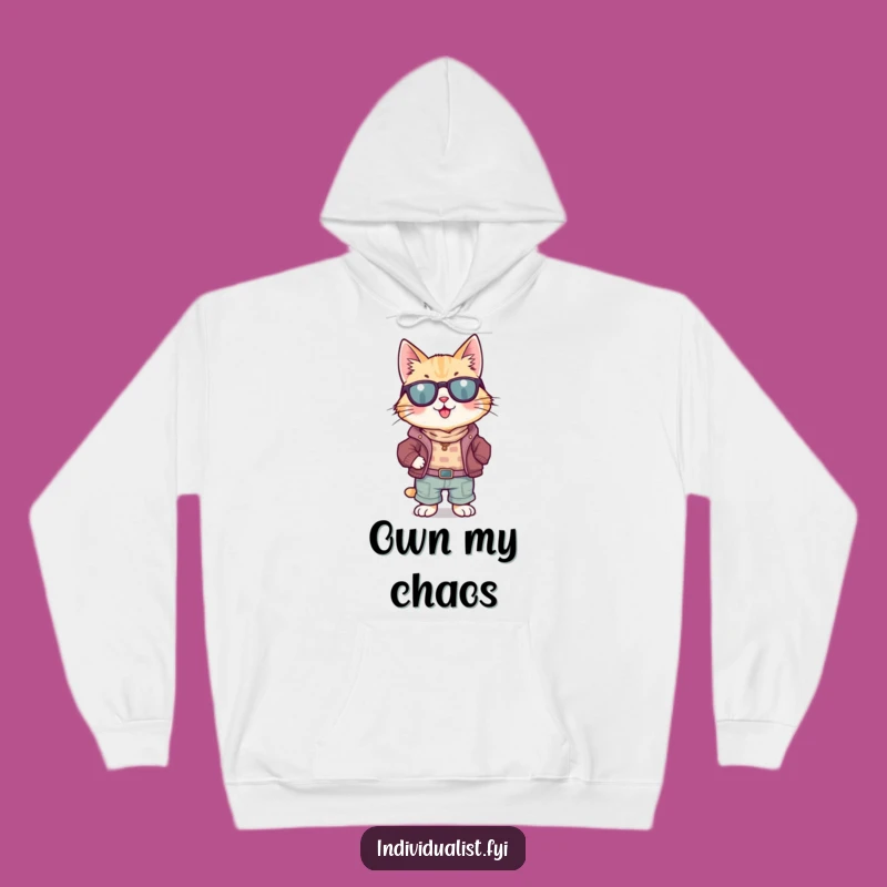 Funny Cat Mismatched Clothes Hoodie: Cozy Up in Hilarious Style Funny Gift!