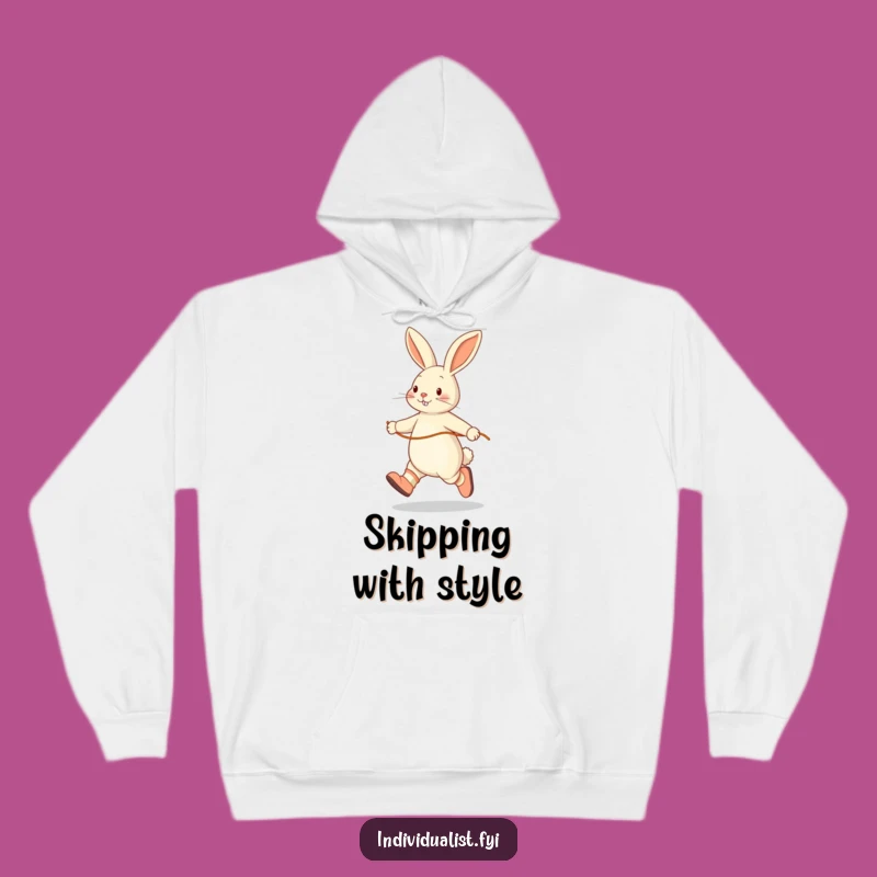 Funny Rabbit Skipping Hoodie: Cozy Mismatched Socks Comfort, Perfect Humorous Gift