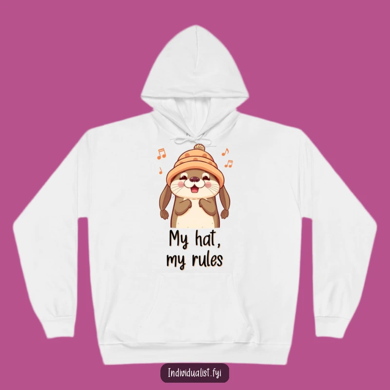 Funny Otter Hat Hoodie: Cozy Up with a Song Funny Gift!