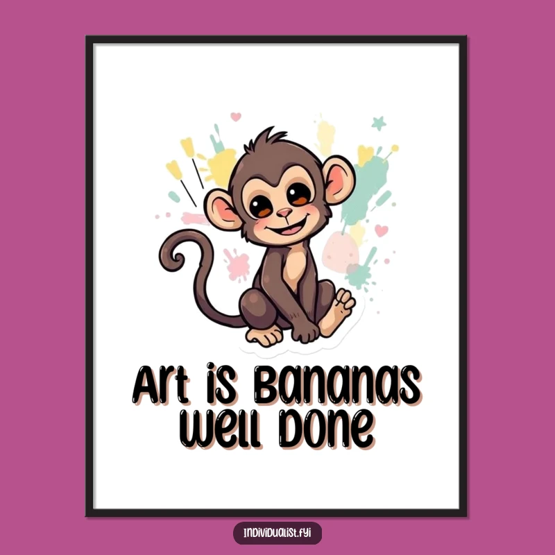 Free Printable Monkey Tail Art: Quirky Downloadable Wall Art for Playful Spaces