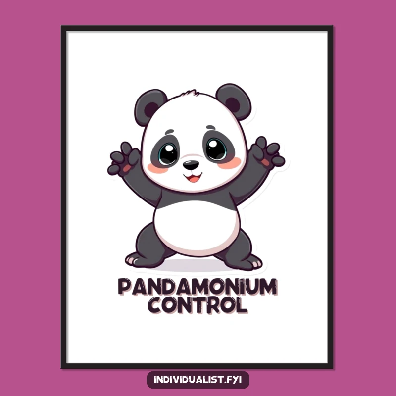 Free Printable Panda Art: Hilarious Unconventional Pose Downloadable Wall Decor