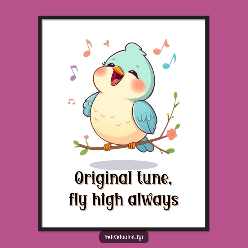 Free Printable Happy Bird Wall Art: Unique Downloadable Decor for a Cheerful Home