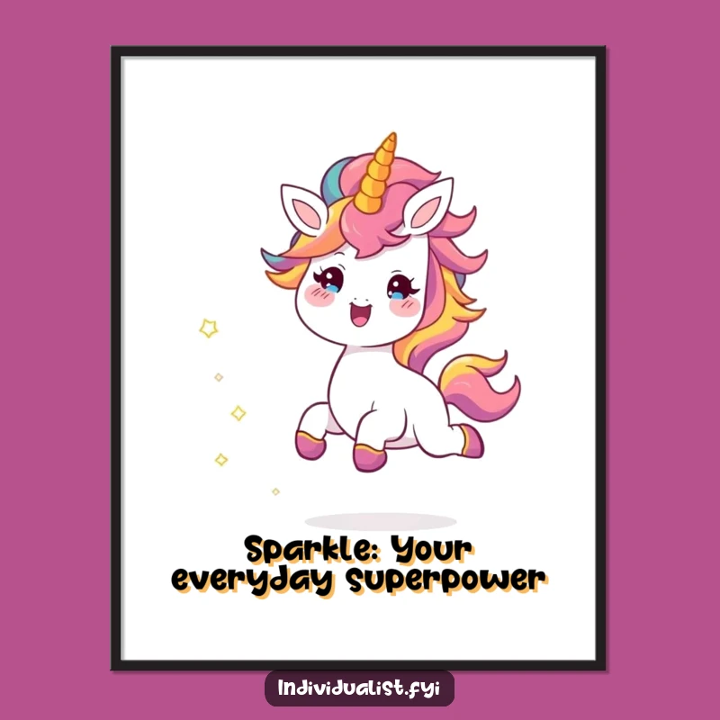 Free Printable Wall Art: Cheerful Mane Creature Skipping - Funny Downloadable Decor