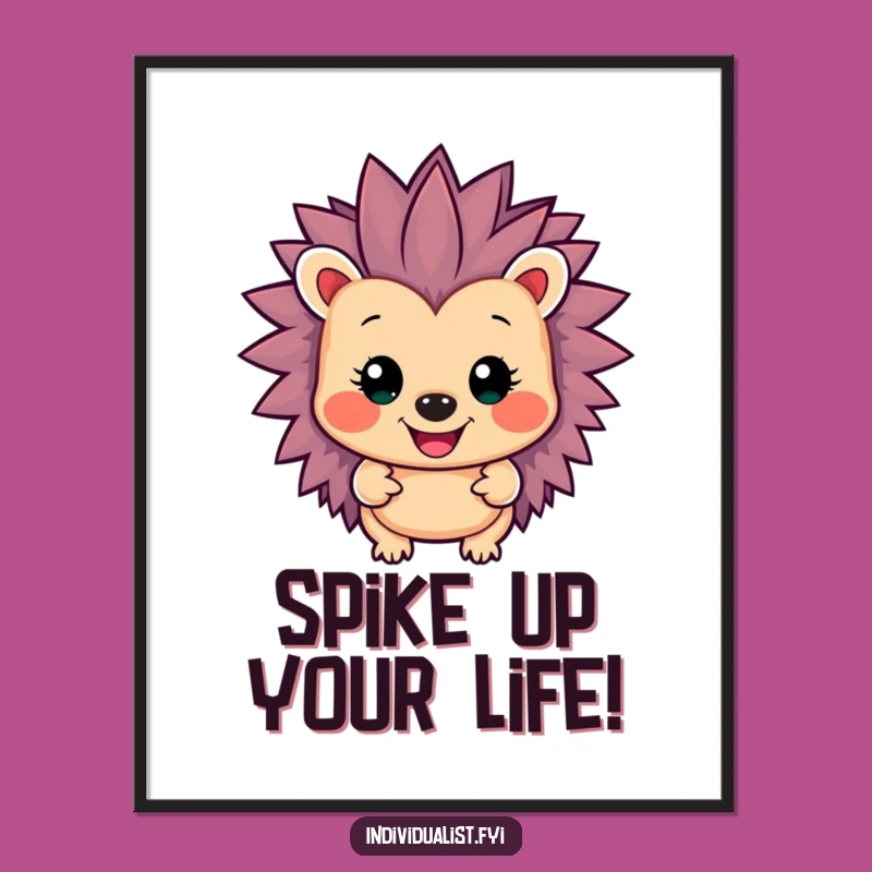 Free Printable Wall Art: Vibrant Hedgehog Colors Funny Downloadable Decor