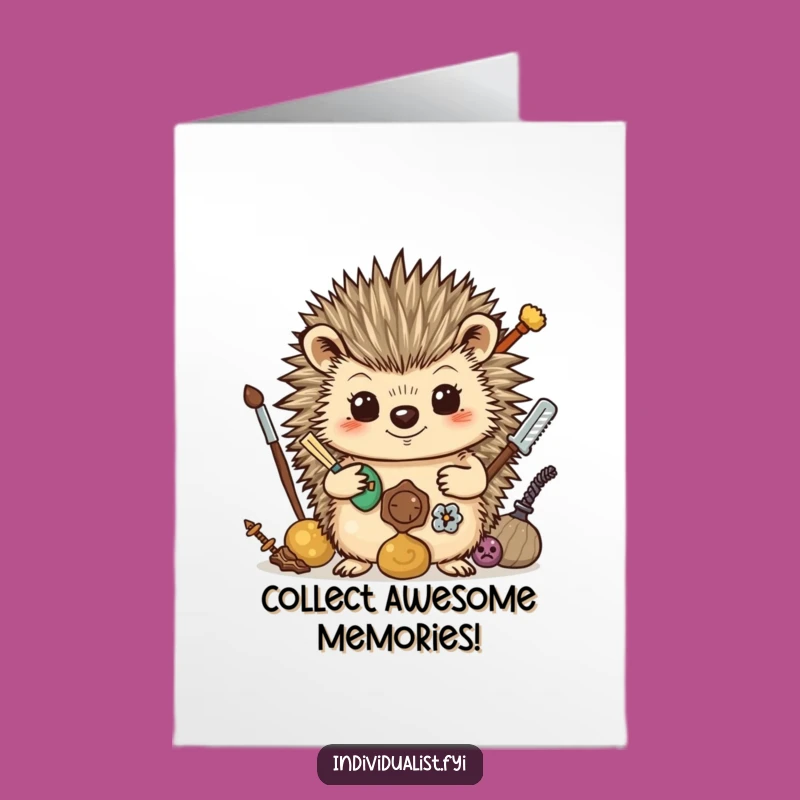 Free Printable Hedgehog Collector Birthday Card - Quirky Downloadable Gift for Unique People