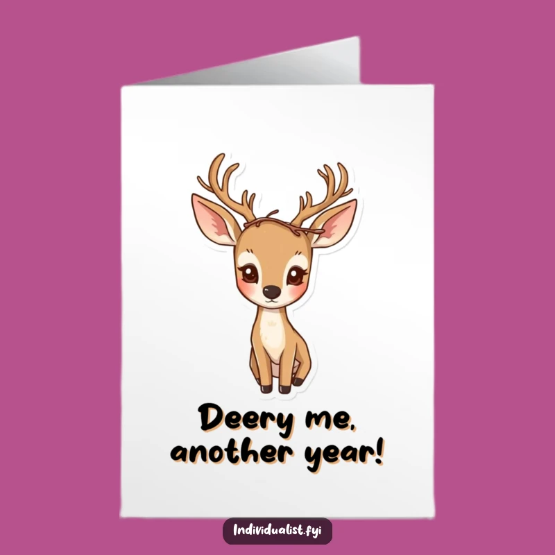 Free Printable Birthday Card: Whimsical Deer Crown - Funny DIY Downloadable Gift