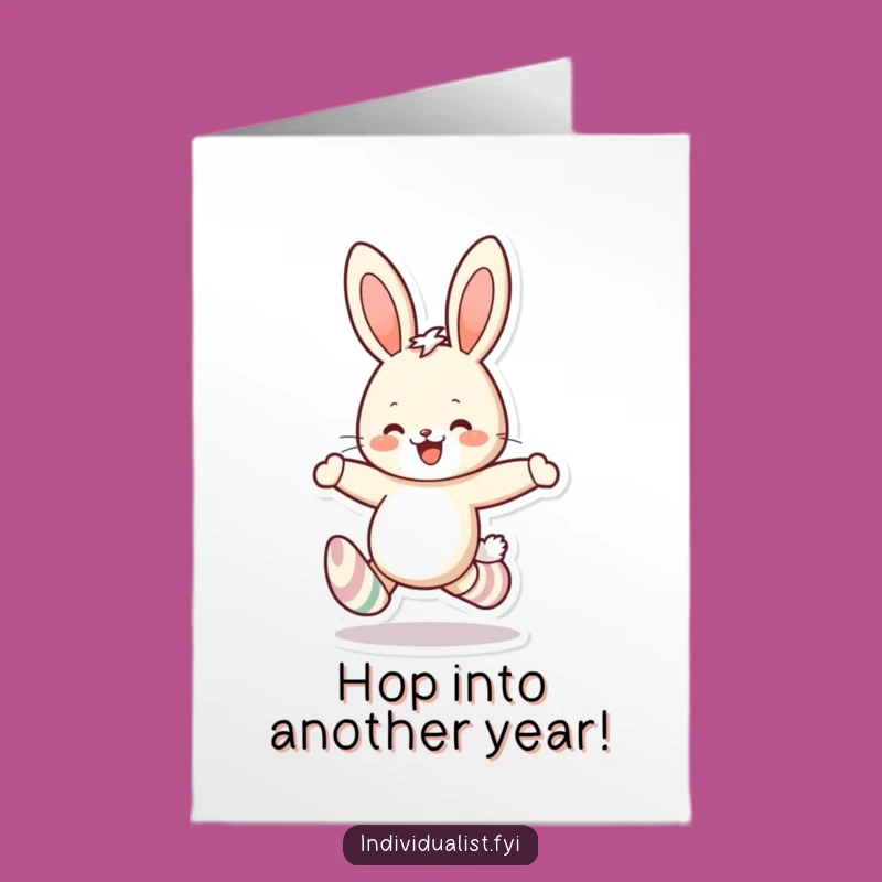 Free Printable Birthday Card: Funny Rabbit, Mismatched Socks, Joyful DIY Gift