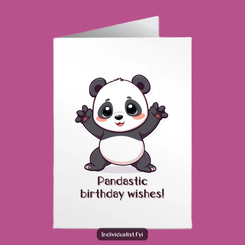 Free Printable Funny Panda Birthday Card: Hilarious Yoga Pose Downloadable Gift