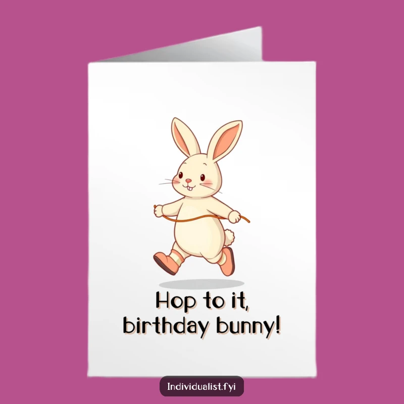 Free Printable Funny Rabbit Birthday Card - DIY Downloadable Gift