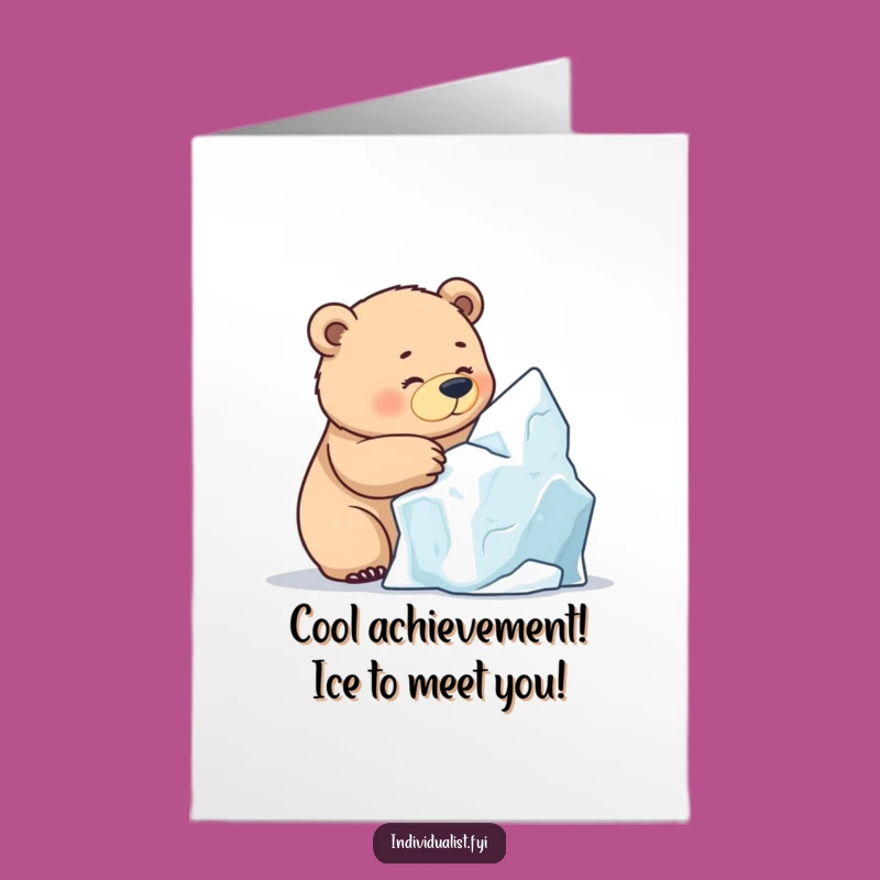 Free Printable Bear Congratulations Card - Ice Artist, Funny Downloadable Gift