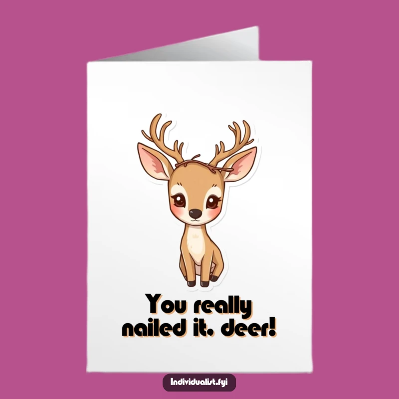 Free Printable Congrats Card: Majestic Deer - Celebrate with Nature! Print at Home
