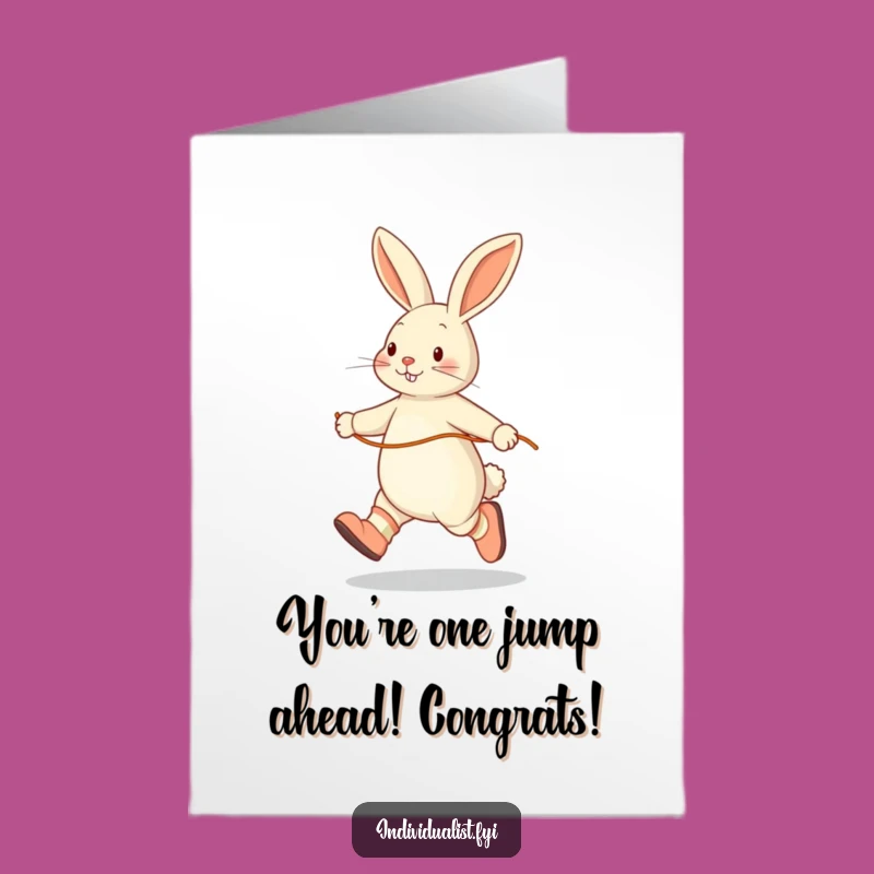Free Printable Funny Rabbit Congrats Card - DIY Downloadable Gift
