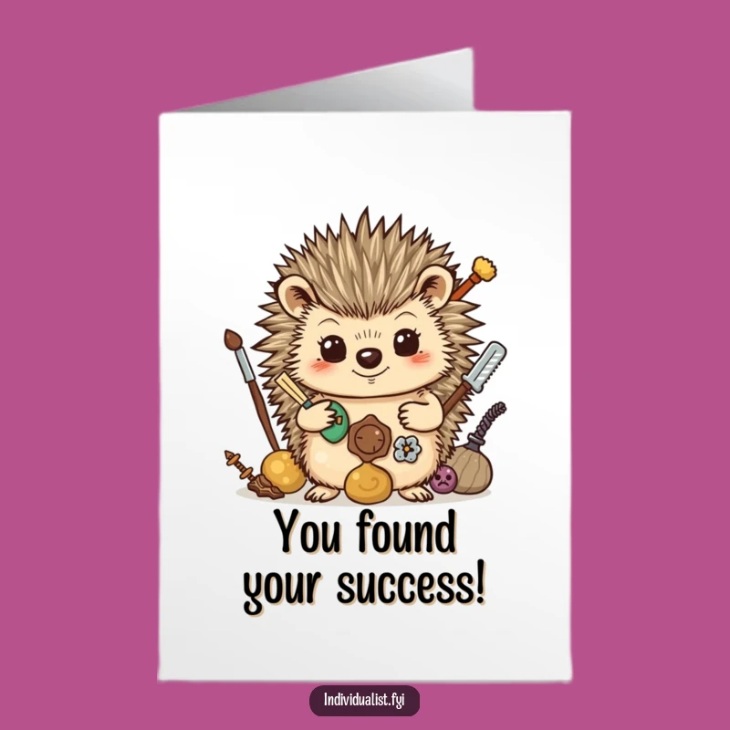 Free Printable Hedgehog Collector Congrats Card - Unique Downloadable Gift for Curators