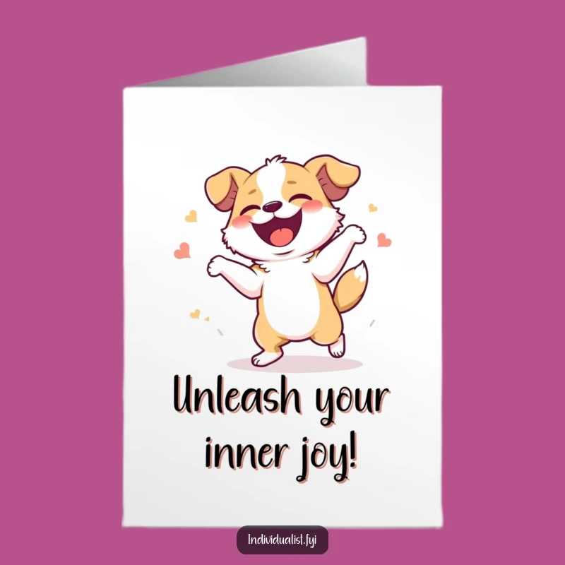 Free Printable Dancing Dog Congrats Card - Energetic Downloadable Gift for Celebrations