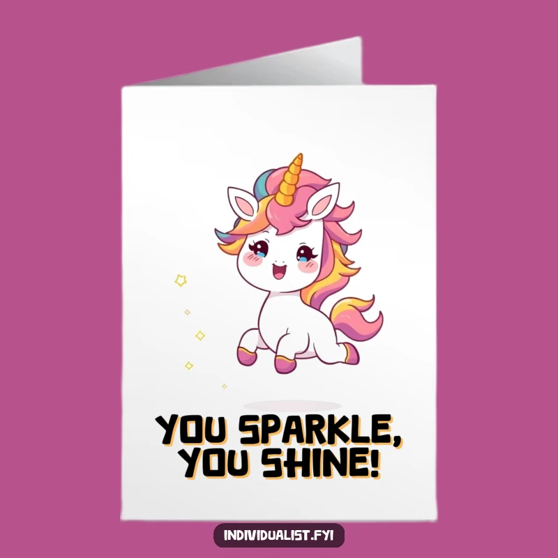 Free Printable Congrats Card: Joyful Mane Creature Sparkles - Funny Downloadable Gift