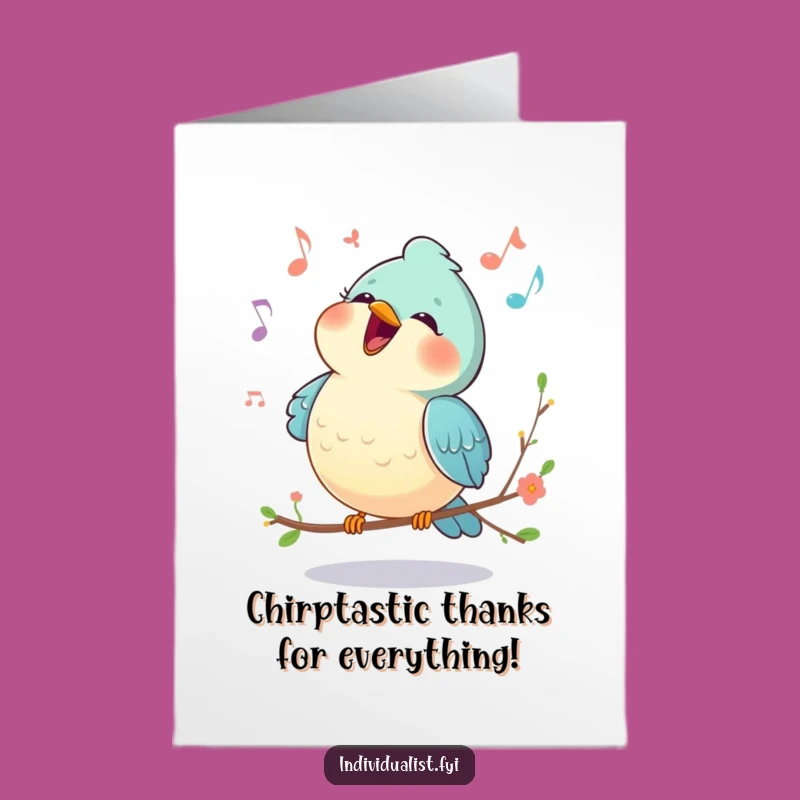 Free Printable Happy Bird Thank You Card: Express Gratitude with a Unique Downloadable Song