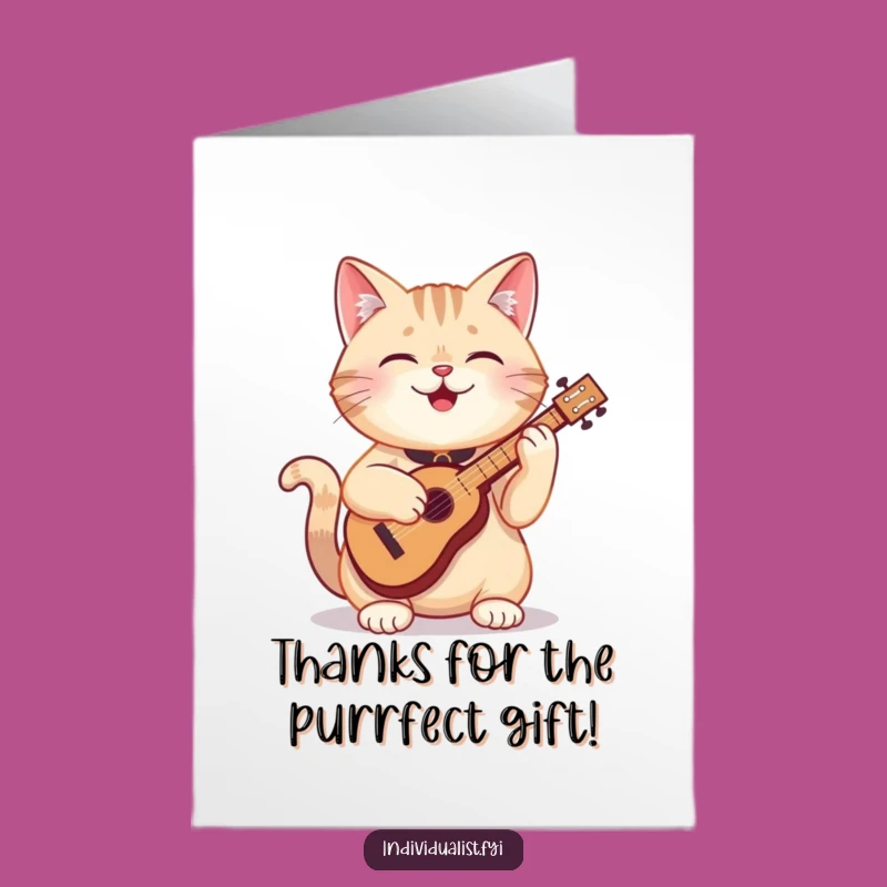 Free Printable Thank You Card: Funny Cat Serenade Your Appreciation!