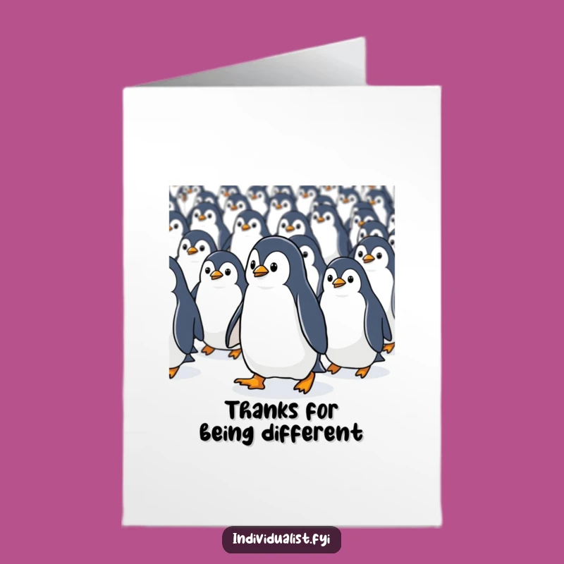 Free Printable Thank You Card: Unique Kawaii Penguin - Heartfelt Downloadable Gift!