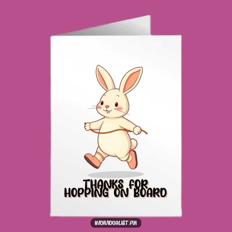 Free Printable Funny Rabbit Thank You Card - DIY Downloadable Gift