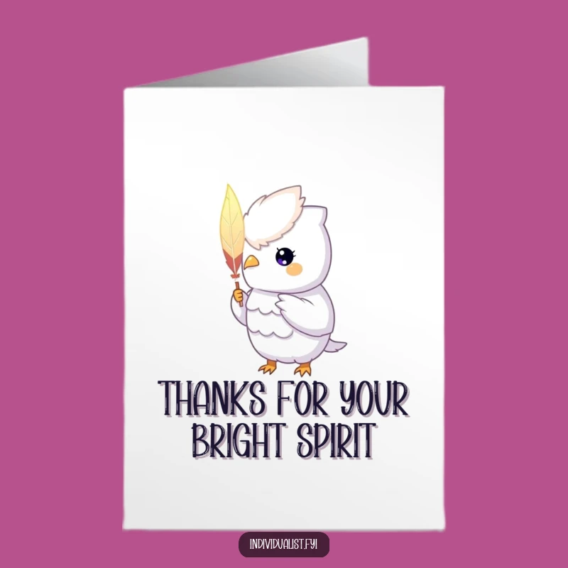 Free Printable Thank You Card: Creature's Feather of Gratitude - Funny Downloadable